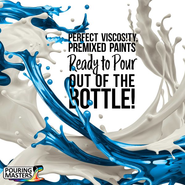 Navy Blue Acrylic Ready to Pour Pouring Paint Premium 8-Ounce Pre-Mixed Water-Based - for Canvas, Wood, Paper, Crafts, Tile, Rocks and More Sale - Image 2