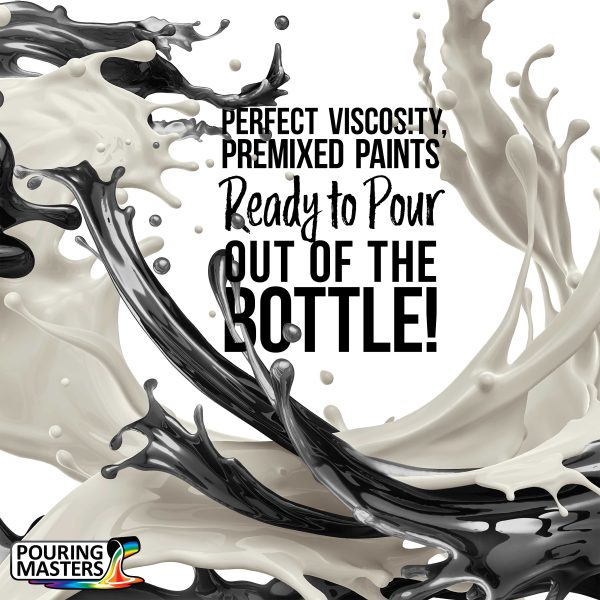 Steel Gray Acrylic Ready to Pour Pouring Paint Premium 64-Ounce Pre-Mixed Water-Based - for Canvas, Wood, Paper, Crafts, Tile, Rocks and More For Discount - Image 2