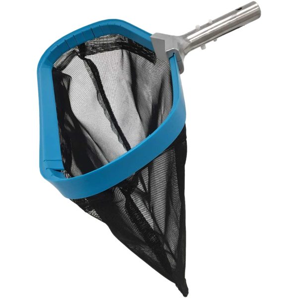 U.S. Pool Supply® Professional Heavy Duty 19  Swimming Pool Leaf Skimmer Rake with Strong Reinforced Aluminum Frame Handle, Deep Net Bag - Commercial Grade Sale