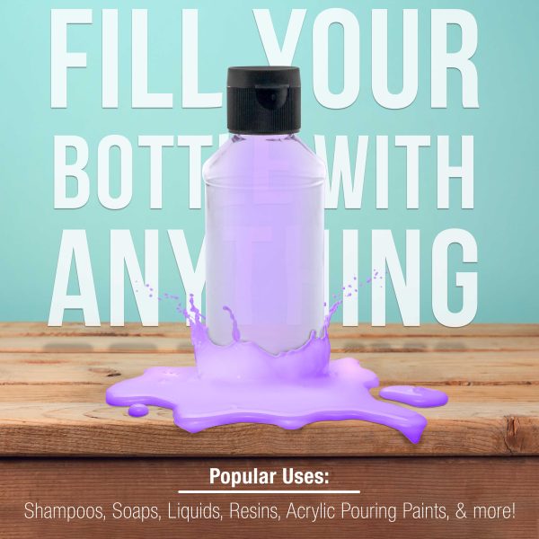 4 ounce Squeeze PET Plastic Bottles with Flip Cap - BPA-free, food safe, medical grade plastic, acrylic pouring paint (Pack of 12) Online Sale - Image 4