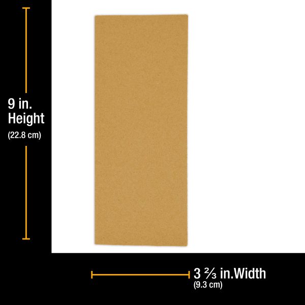 120 Grit - 1 3 Sheet Size Wood Workers Gold, 3-2 3  x 9  with Hook & Loop Backing - Box of 20 Sheets - Jitterbug Sander Fashion - Image 2