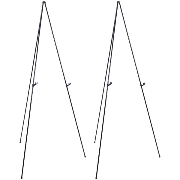 63  High Steel Easy-Folding Display Easel (Pack of 2) - Quick Set-Up, Instantly Collapses, Adjustable Height Display Holders - Portable Tripod Stand Online