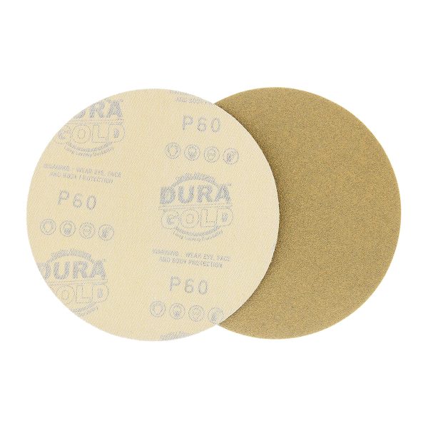 60 Grit - 6  Gold Hook & Loop No Hole Pattern Sanding Discs for DA Sanders - Box of 25 For Discount - Image 4